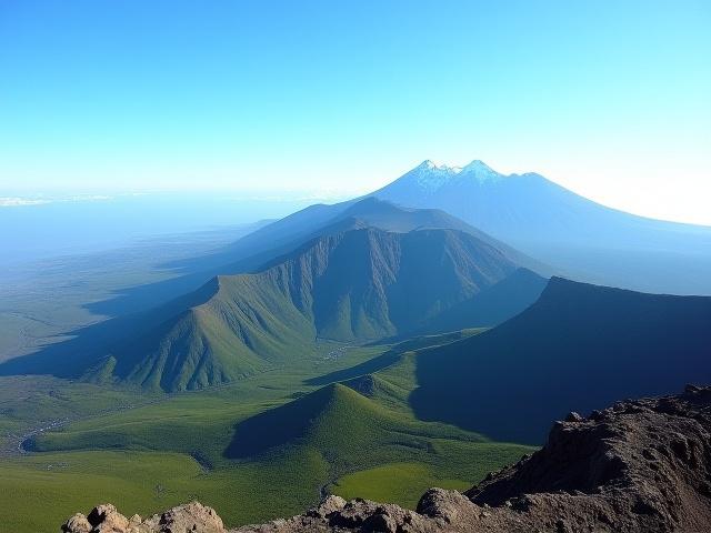 इक्वाडोर के ज्वालामुखियों की एवेन्यू का प्रभावशाली दृश्य